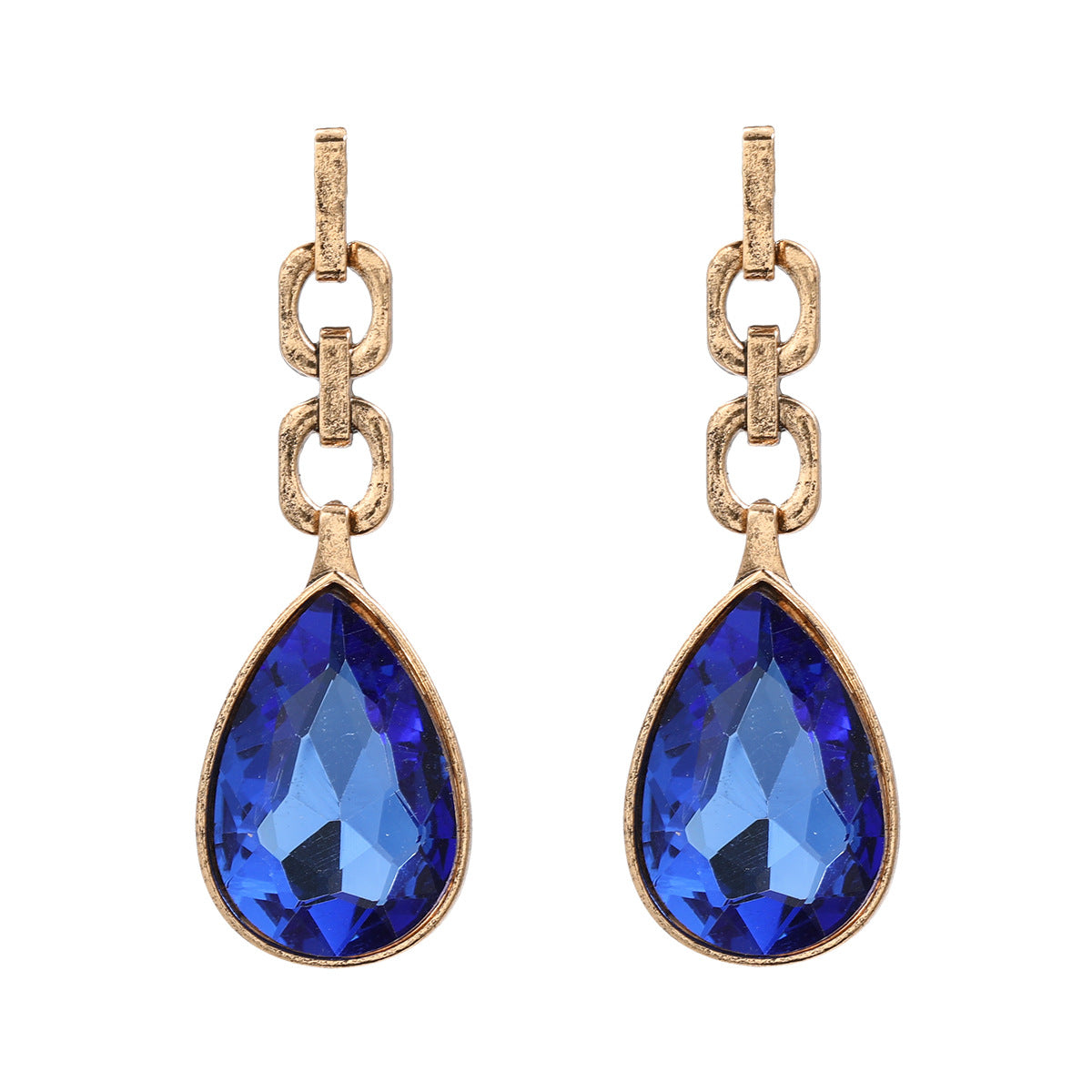 Women's Stylish Colored Diamond Drop-shaped Exaggerated Party Rings