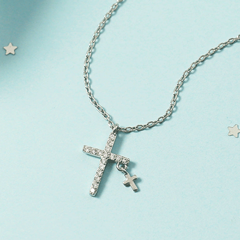 Style Cross Zircon Light Luxury Clavicle Necklaces