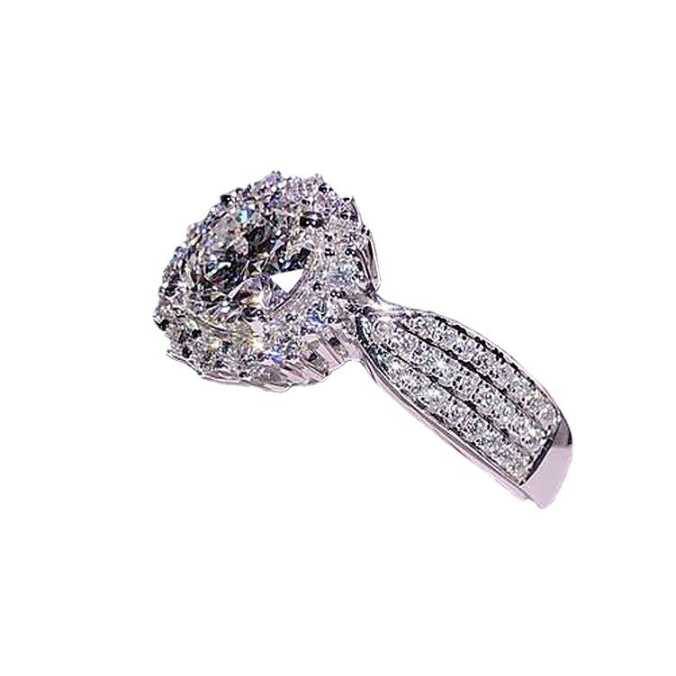 Women's Inlaid Square Princess Creative Geometric Engagement Rings