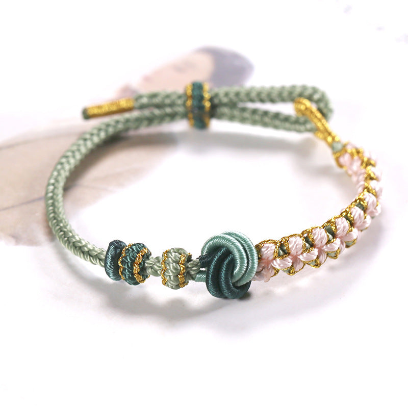 Geflochtene Seilperlen zum Auffädeln von Armbändern mit Anhänger