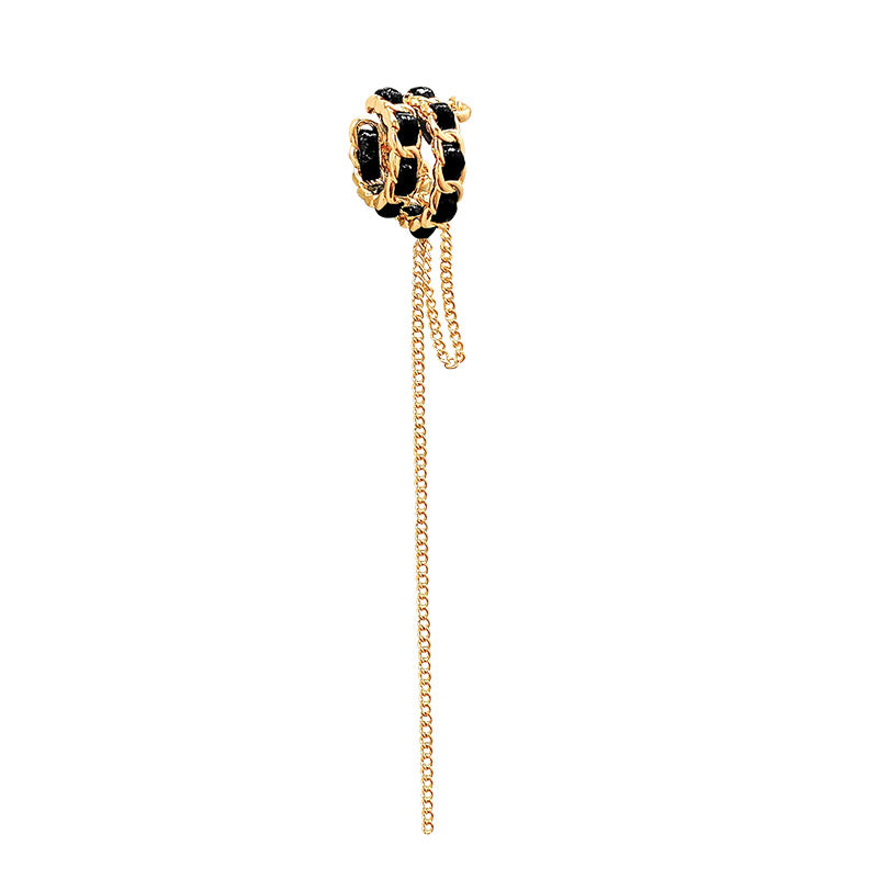 Minority Leather Ear Clip Trendy Long Earrings