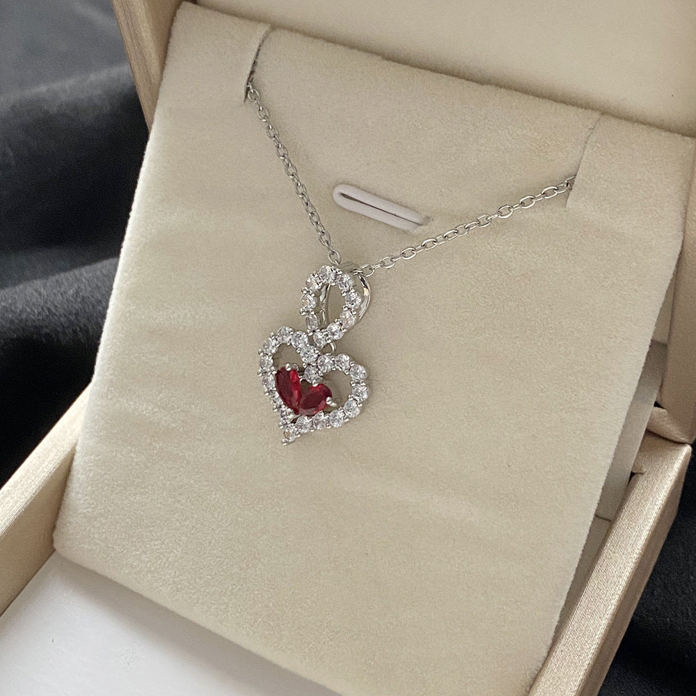 Micro Inlaid Zircon Flower Short Style Versatile Necklaces