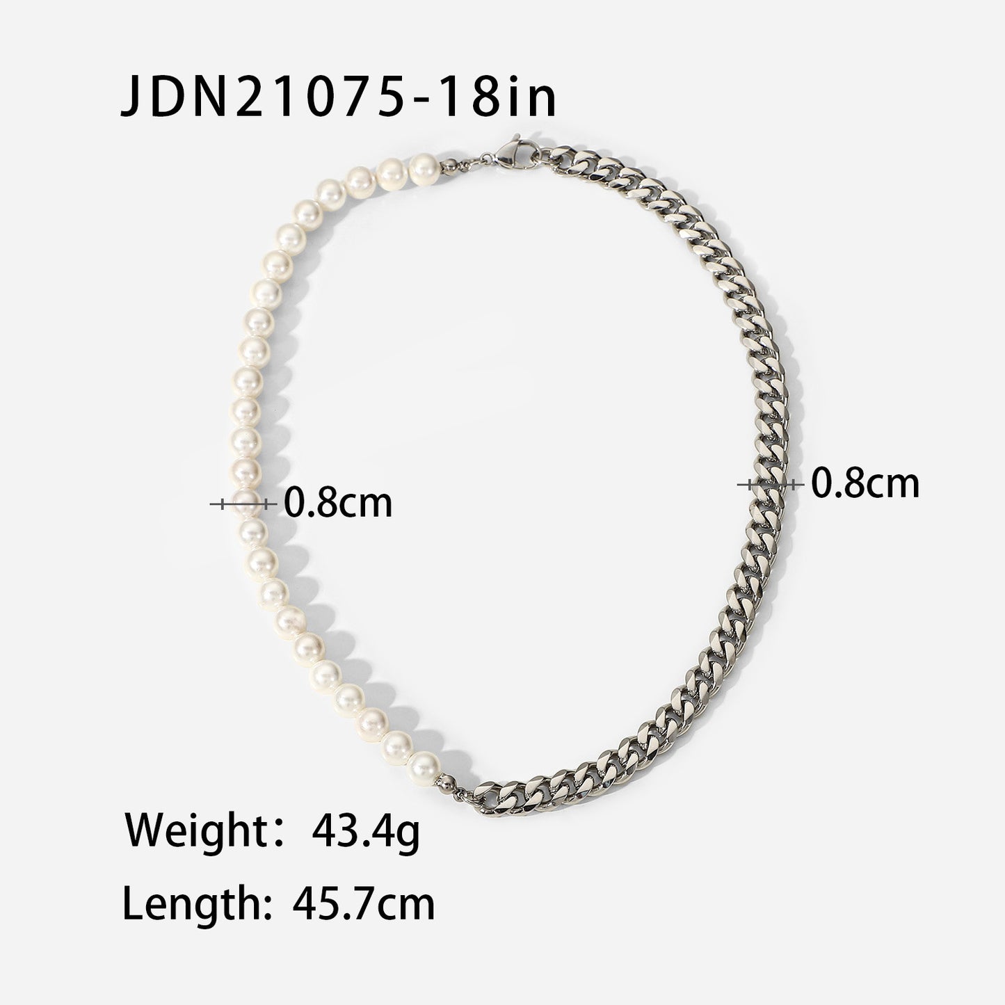 Men's Wide Inch Long Bright Bead Stitching Necklaces