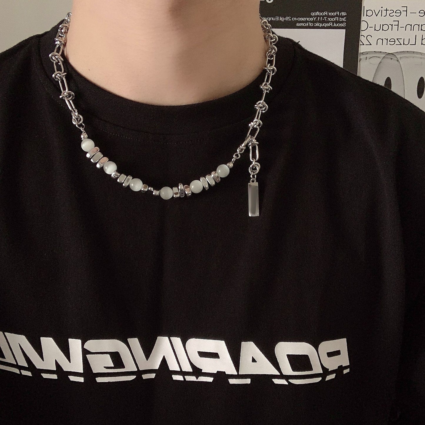 Colliers de mode avec chaîne en acier titane de style Hip Hop de haute qualité pour hommes