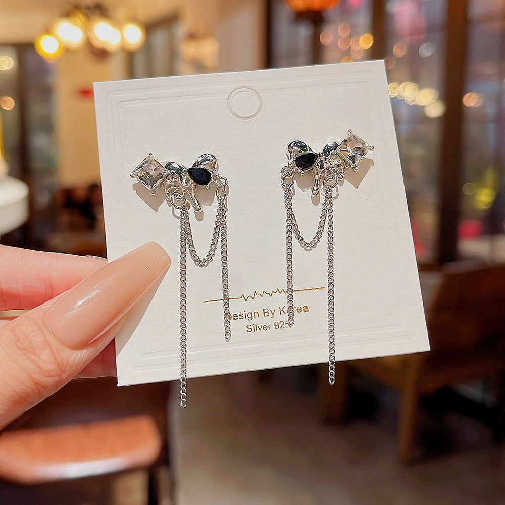 Women's Liquid Heart-shaped Tassel Korean Style Graceful Personality Simple Rings