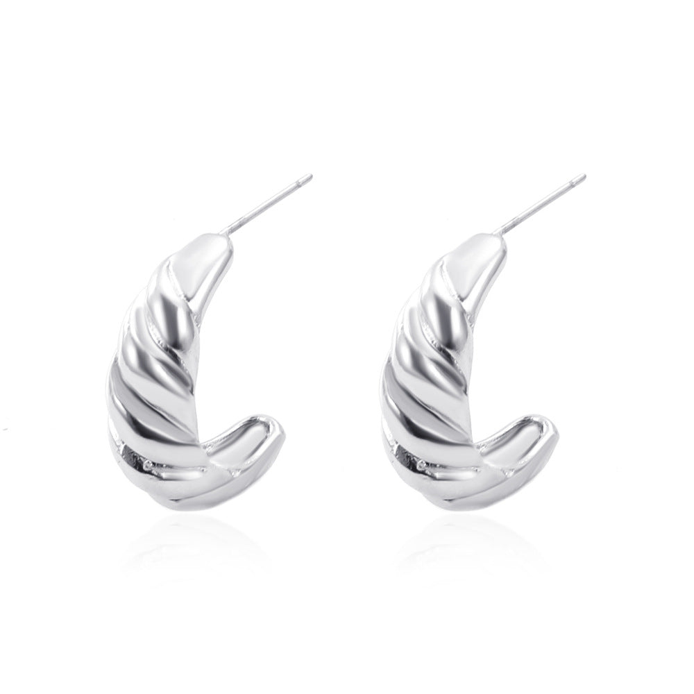Twist Female French Style Temperament Alloy Rings