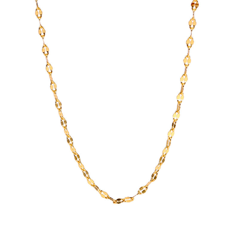 Women's Fashion Lip Chain Clavicle Tile Long Tail Personality Necklaces