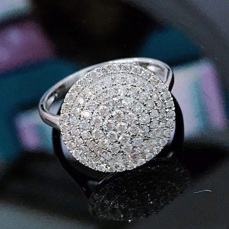 Exquisite Full Diamond Disc Set High Quality Rings