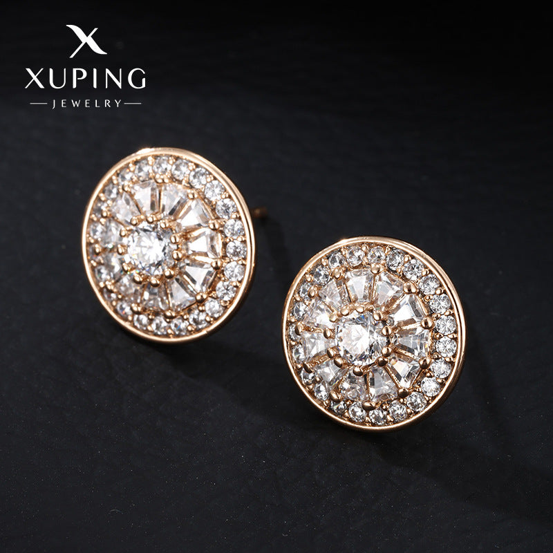 Women's With Zirconium Fashion Sweet Flower For Earrings