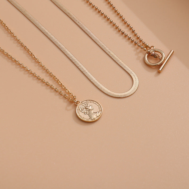 Interest Light Luxury Personality Fashion Chain Like Flat Necklaces