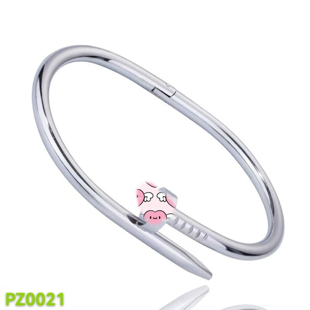 Women's Steel Not Easy To Fade Diamond Nail Bracelet