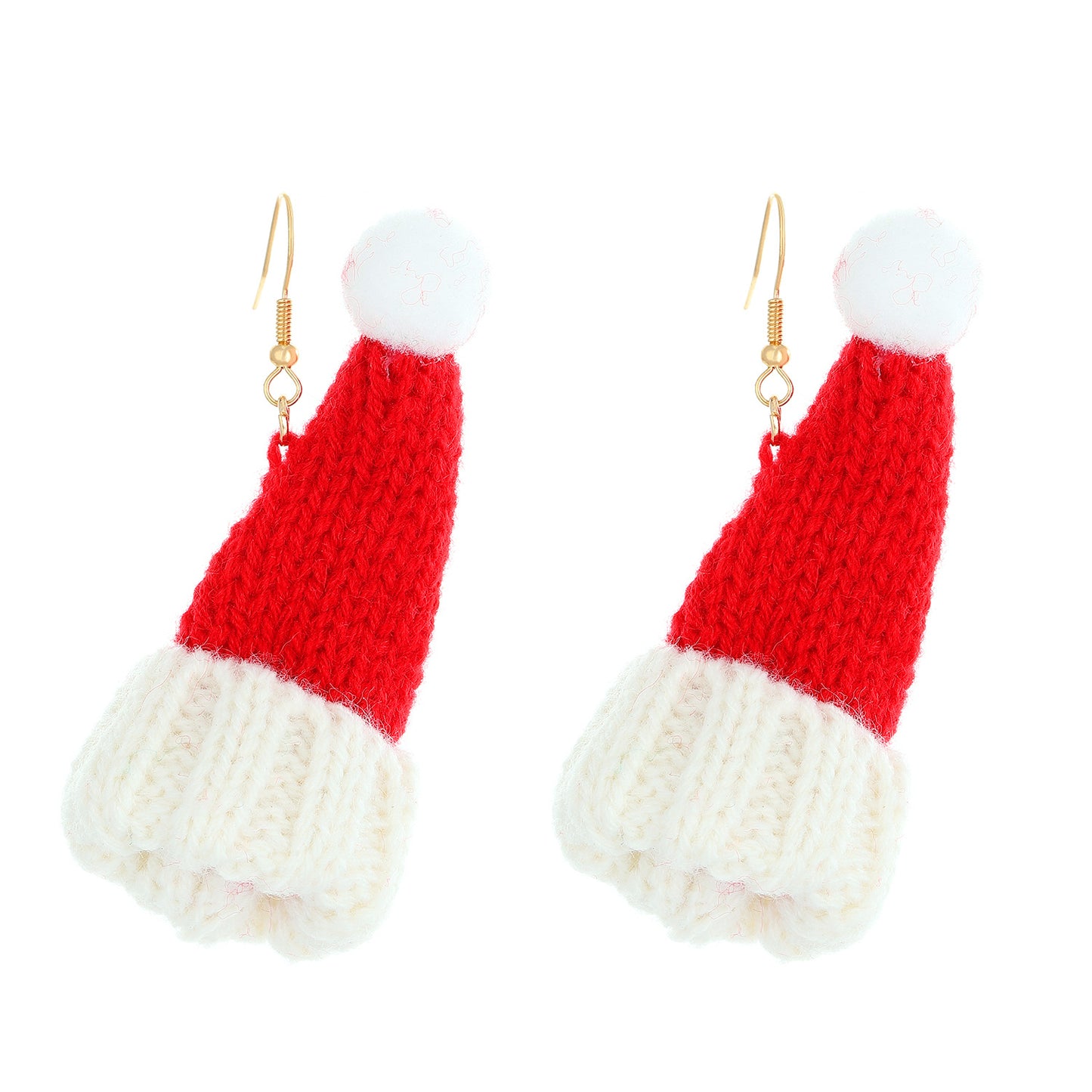 Christmas Style Knitted Wool Hat Scarf Earrings
