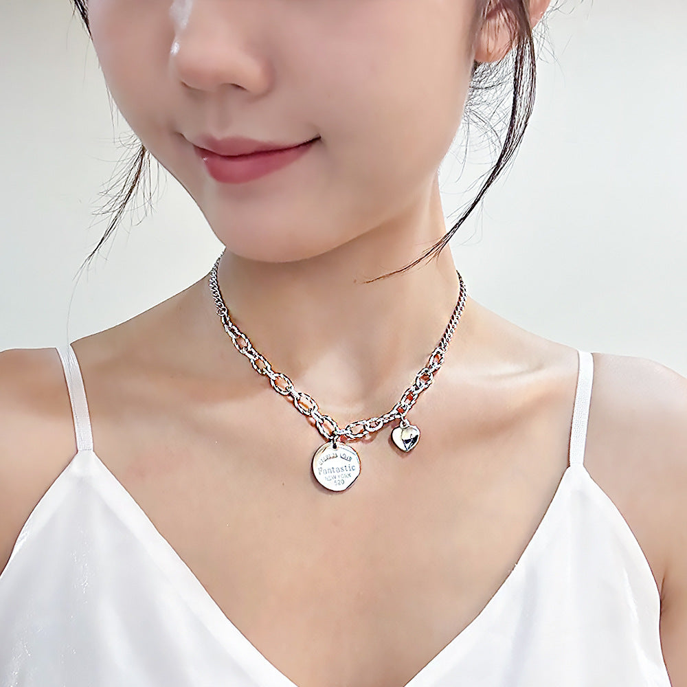 Colliers de coeur d'amour extravagants légers Hip Hop