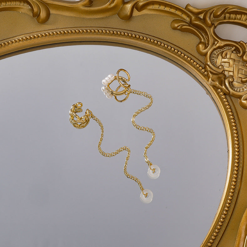 Chaîne de casque, Clip d'oreille femelle, boucles d'oreilles sans fil