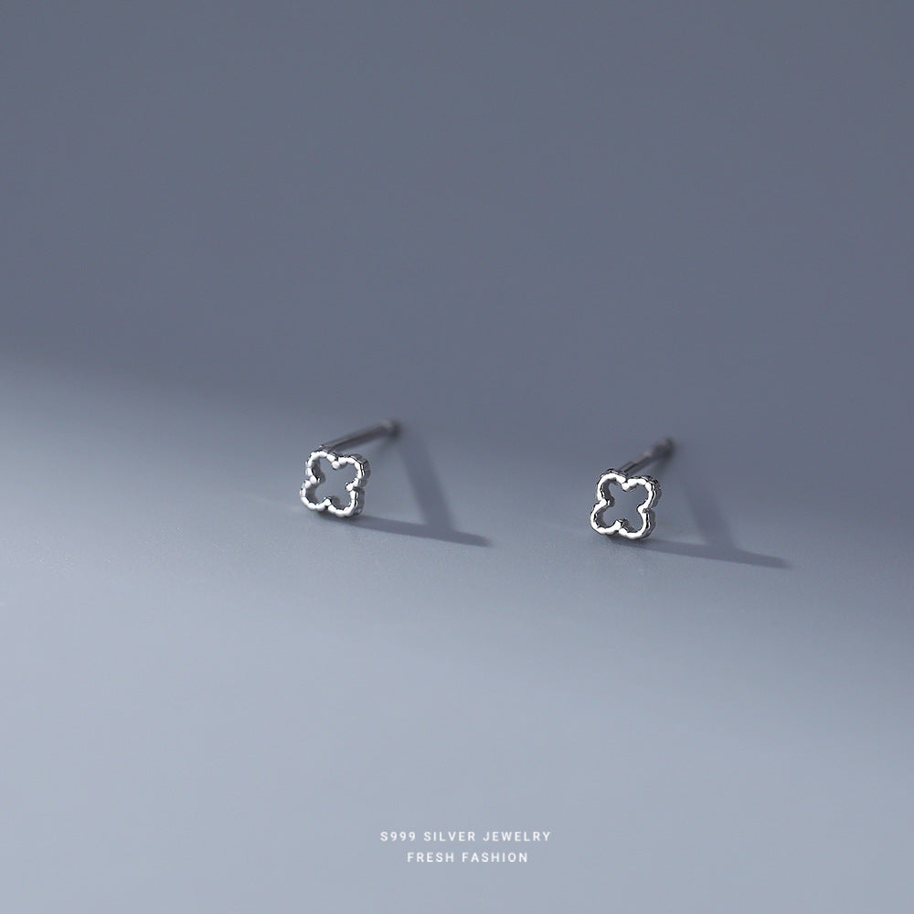Damen-Ringe mit hohler Geometrie, kleinem Ohr, einfachem Nischendesign und leichten Ringen
