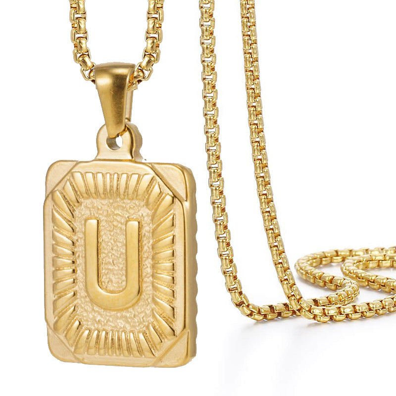 Colliers dorés simples en acier inoxydable Hip Hop pour hommes