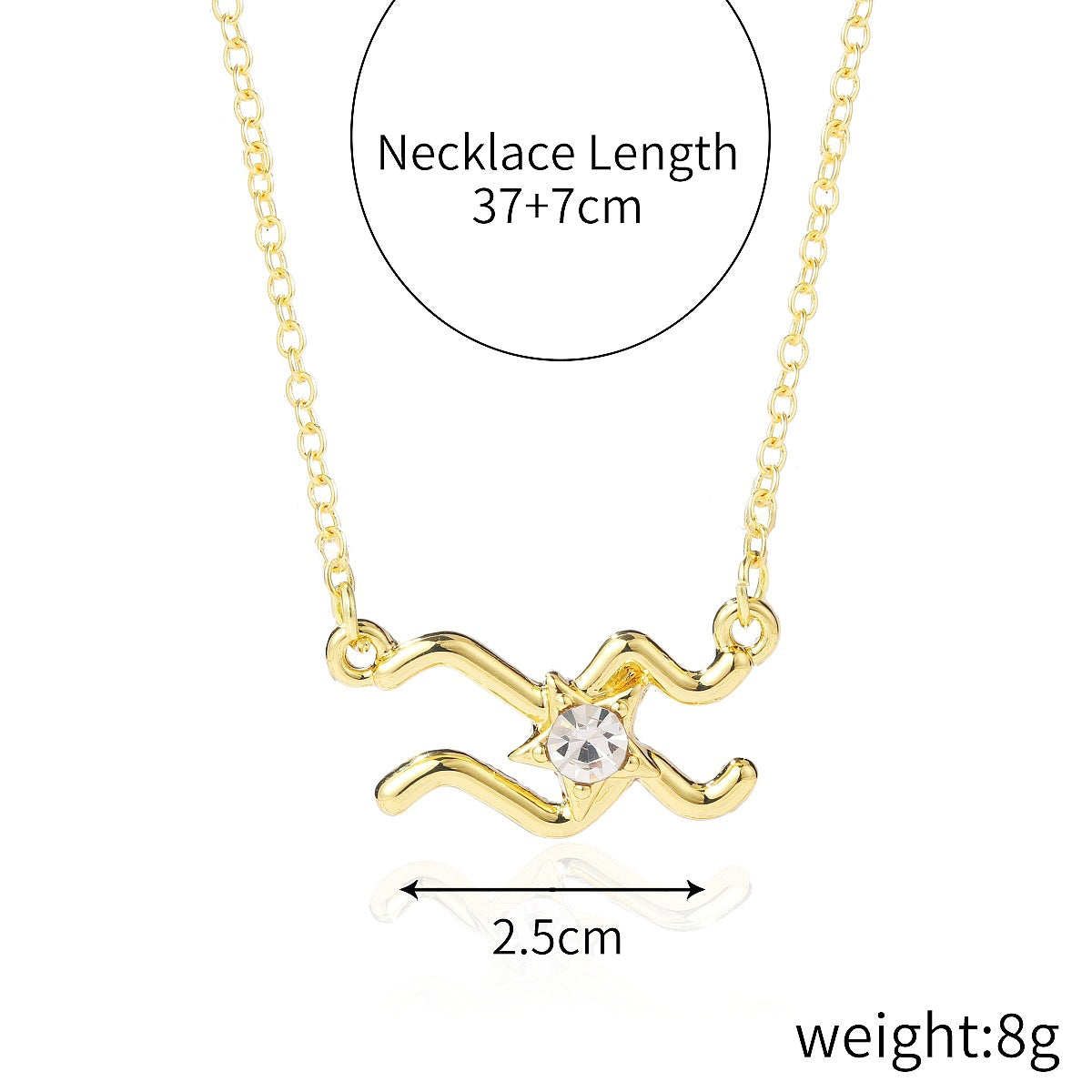 Style Simple Accessories Design Zircon Constellation Necklaces