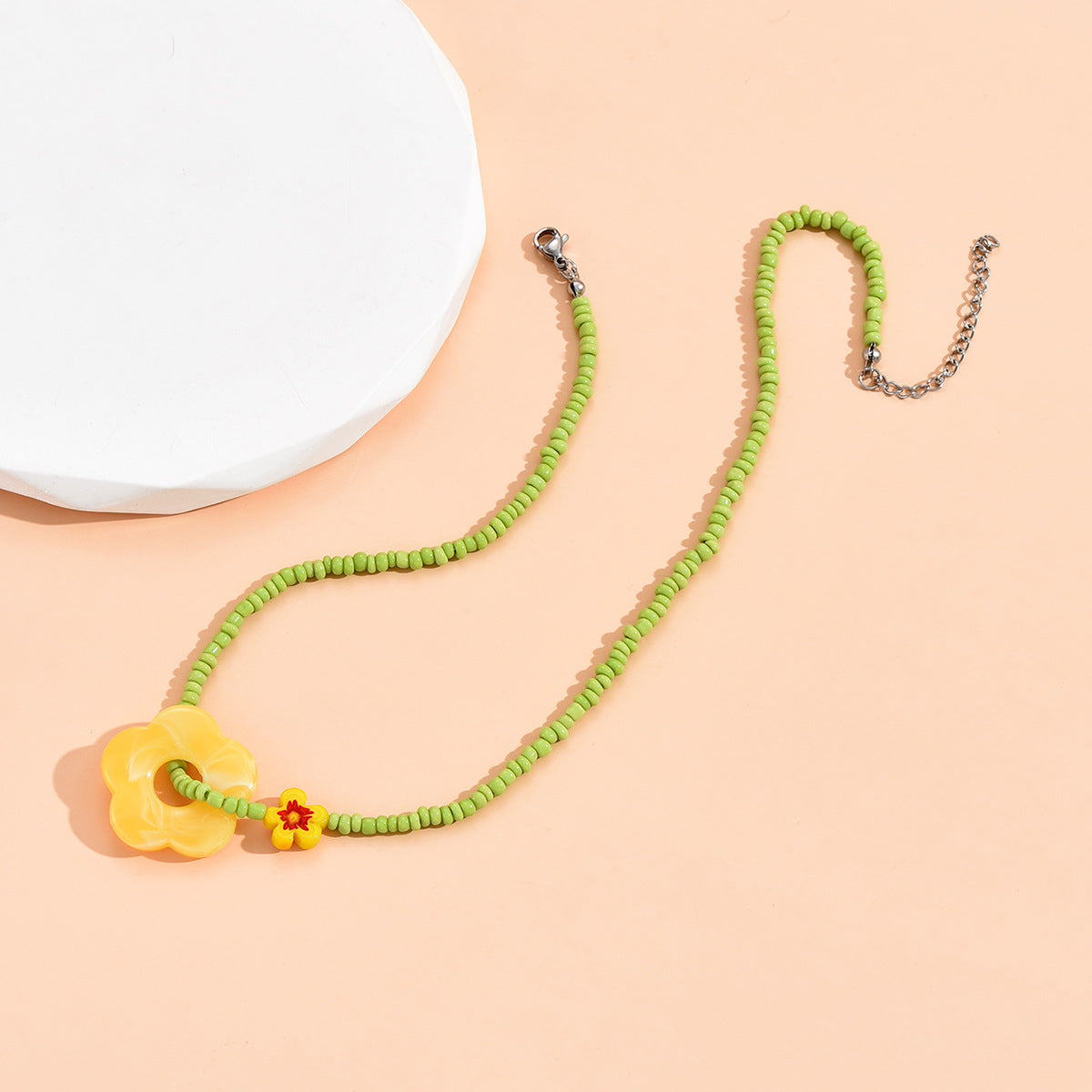 Acrylic Handmade Flower Fresh Mori Niche Design Necklaces
