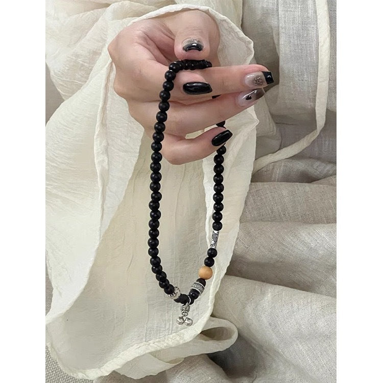 Colliers de perles faits à la main avancés de niche de cloche d'ébène pour femmes