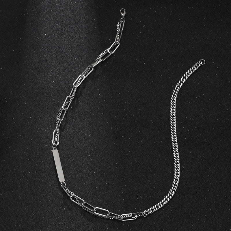 Colliers froids avec chaîne de clavicule pour femmes et hommes, niche et mode de rue Simple