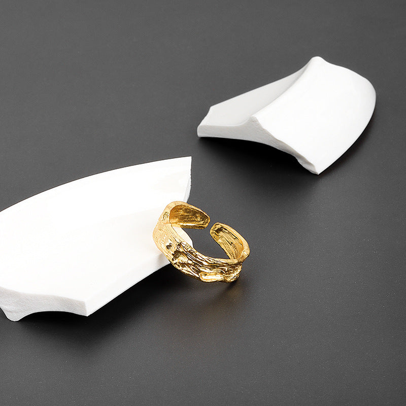 Women's Korean Style French Design Irregular Convex Rings
