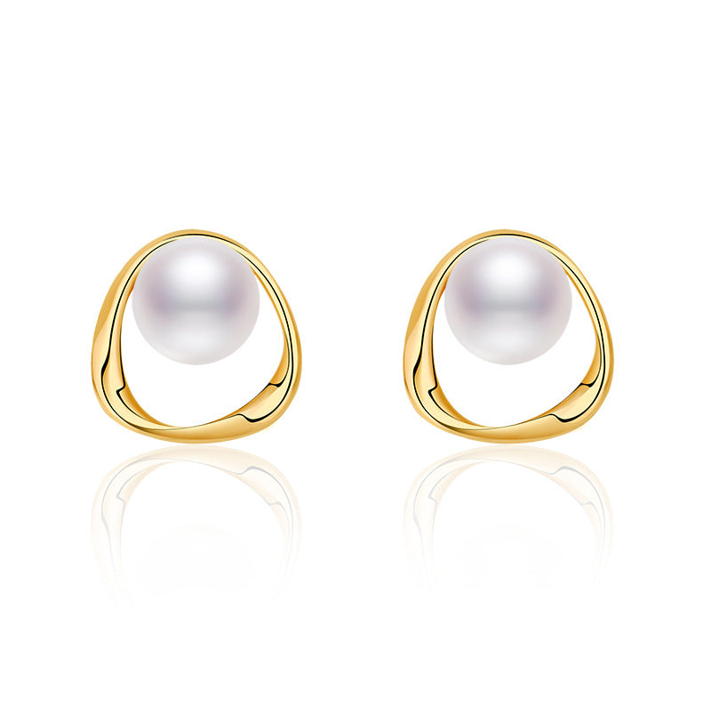 Pearl Hoop Female French Minority Senior Sense Design Ear Earrings