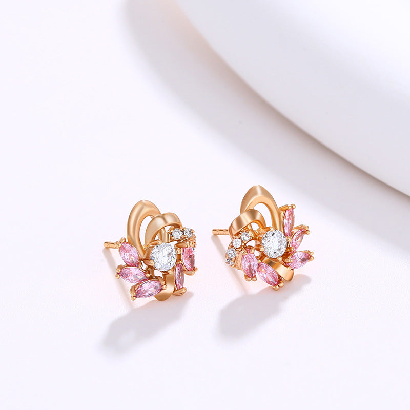Schmuck-Nische hochwertige Blumen-weibliche leichte Luxus-Ringe