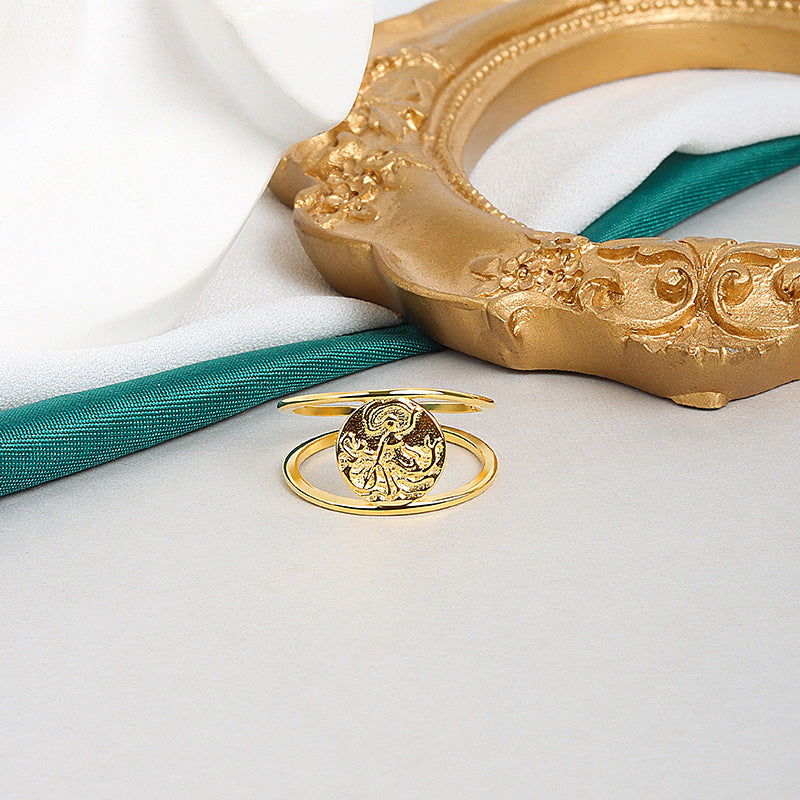 Korean Style Gold Simple French Joker Rings