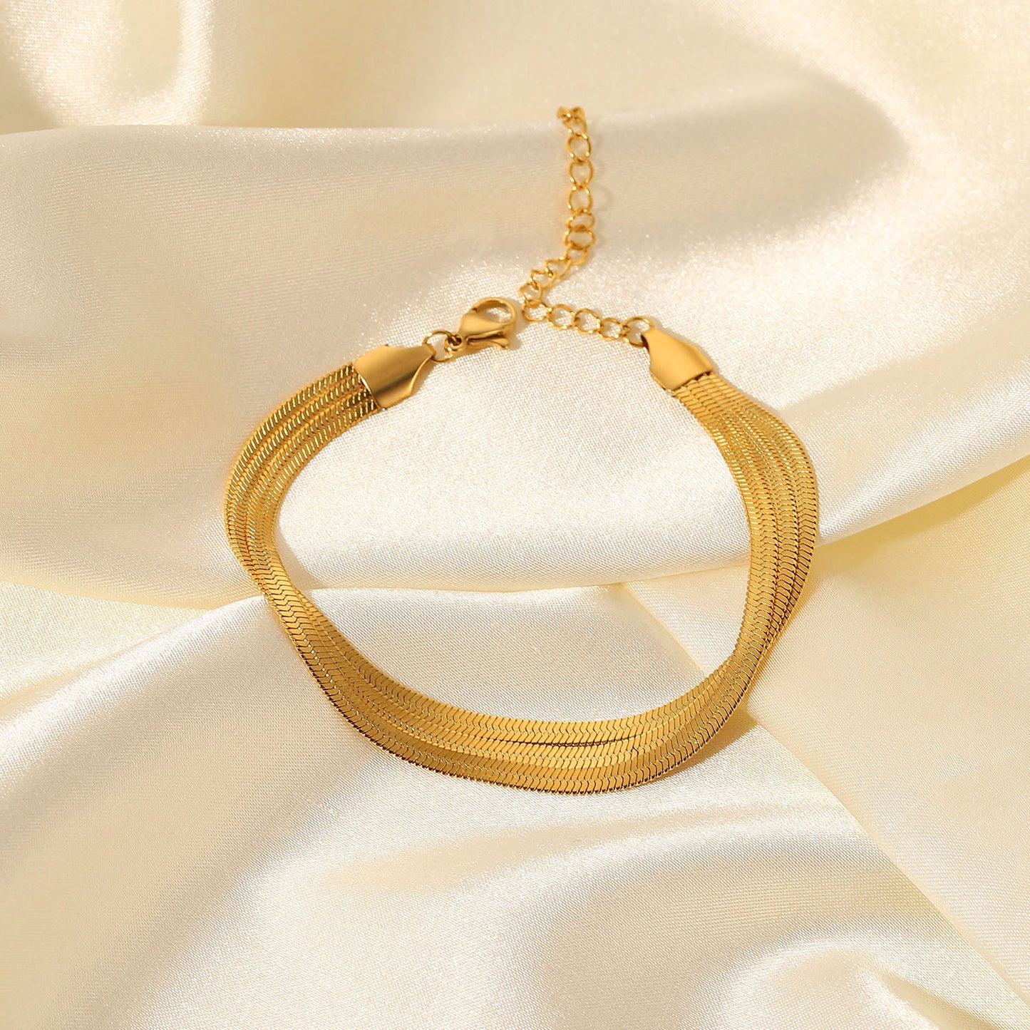 Damen-Kettenarmbandschmuck, vergoldete, stapelbare Armbänder