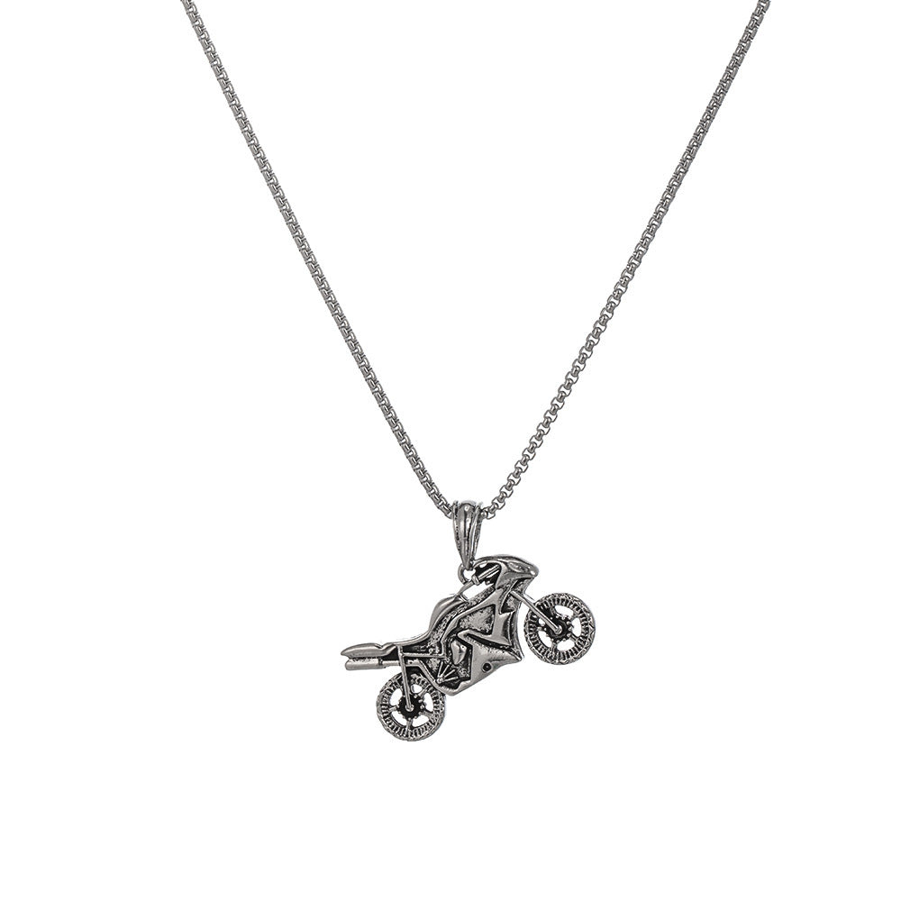 Men's Motorcycle Stainless Steel Trendy Personalized Pendant Necklaces