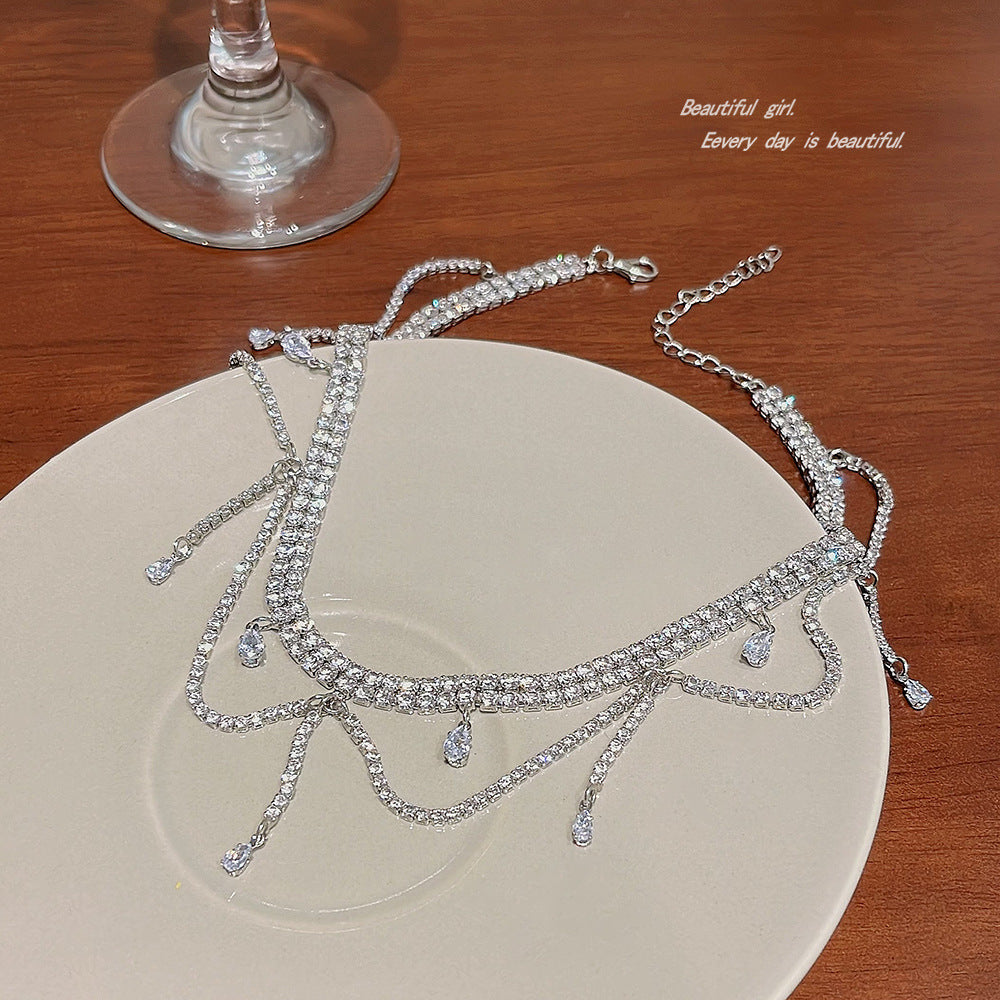Accessoires pour femmes, Niche, colliers de luxe légers de haute qualité en Zircon