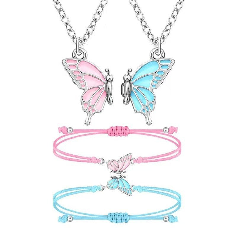 Butterfly Magnetic Carrying Strap Optional Hand-woven Bracelet