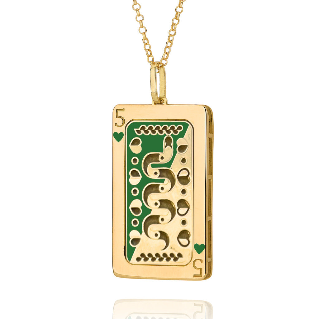 Tarot Pendant Playing Card Sweater Chain Necklaces