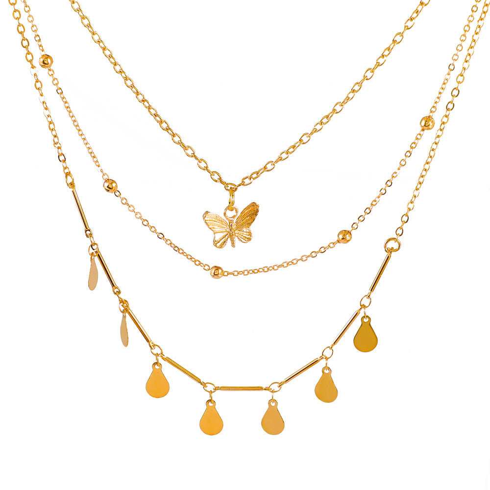 Women's Tassel Fashion Graceful Geometric Metal Letter Necklaces