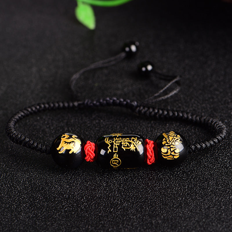 Zodiac Thai Red Agate Rope Tiger Bracelets