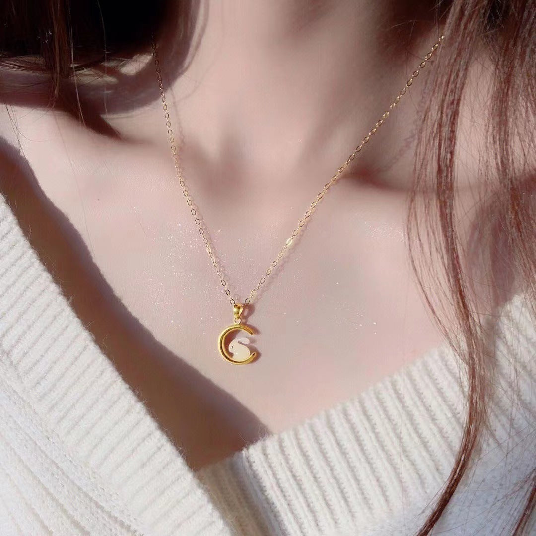 Colliers de luxe légers pour femmes, Design minoritaire, sens de la lune