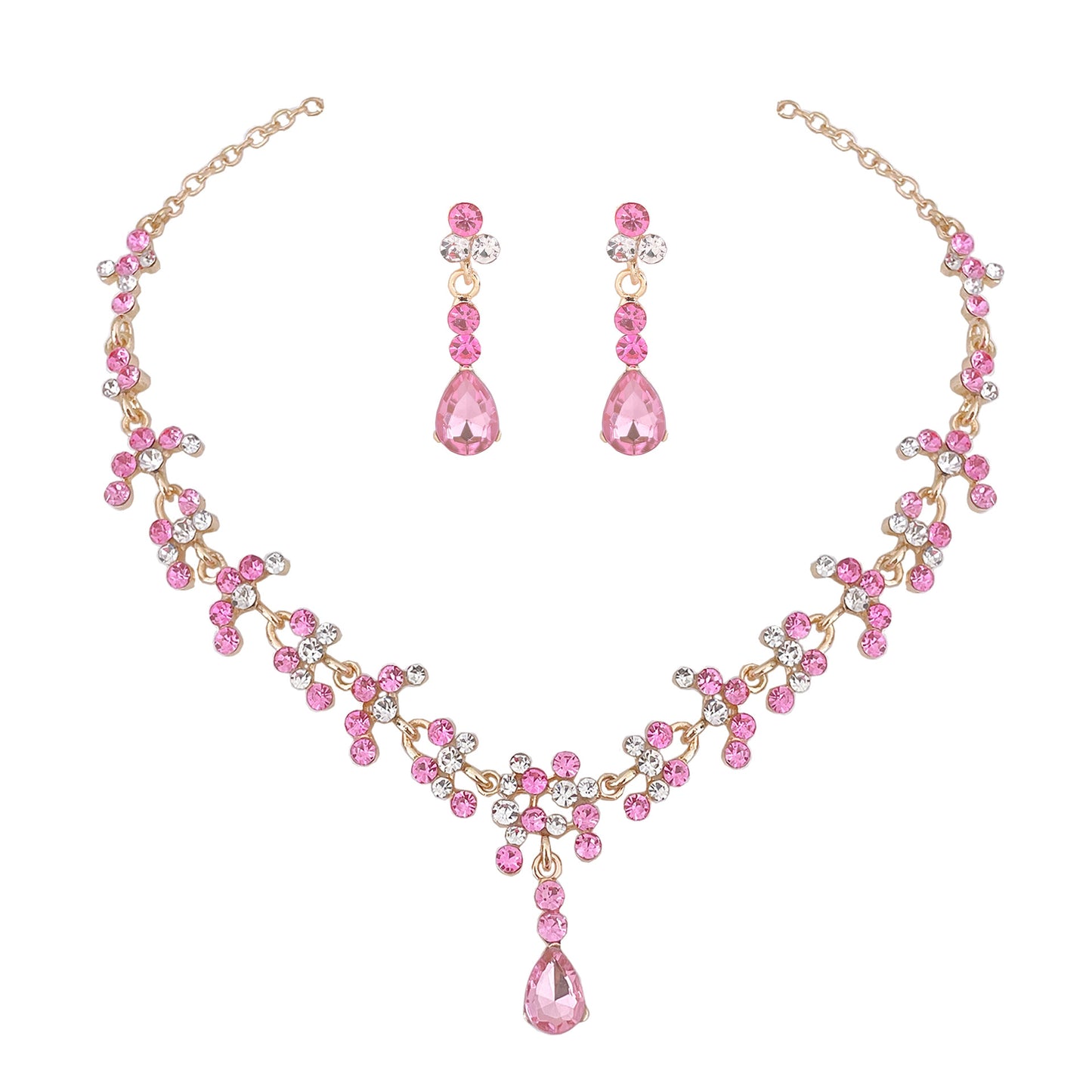 Attractive Bridal Suit Fashion Diamond Crystal Necklaces