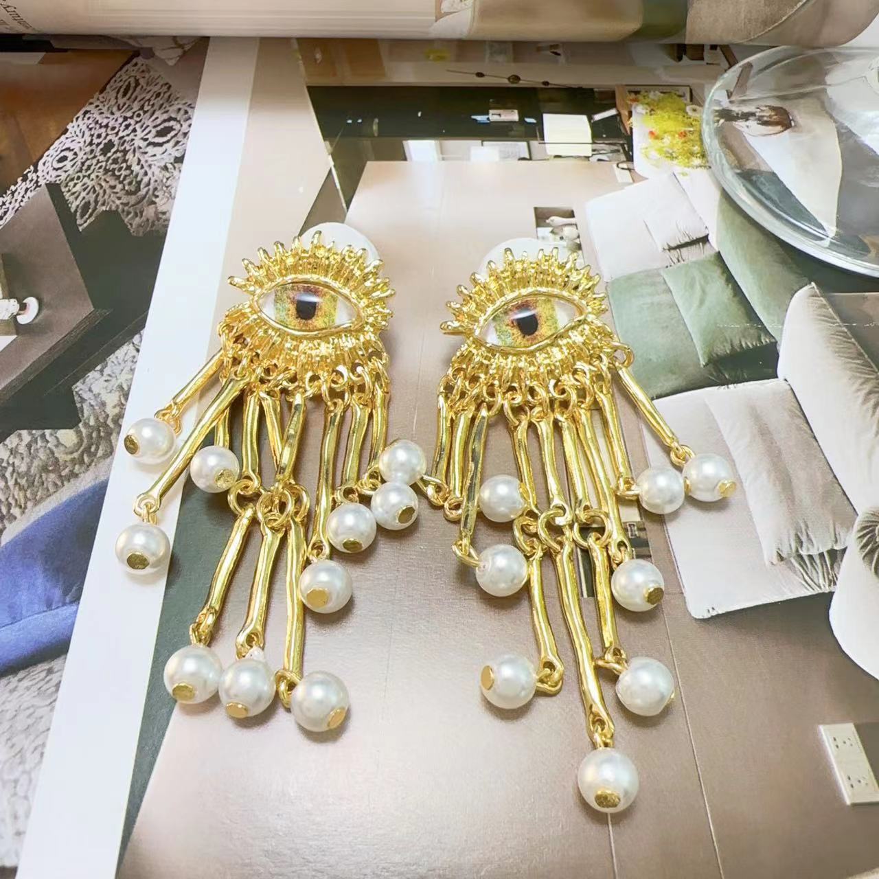Women's Tassel Pearl For Design Retro Style Earrings