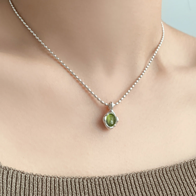 Women's Green Rice Grain For Simple Fashion Personality Necklaces