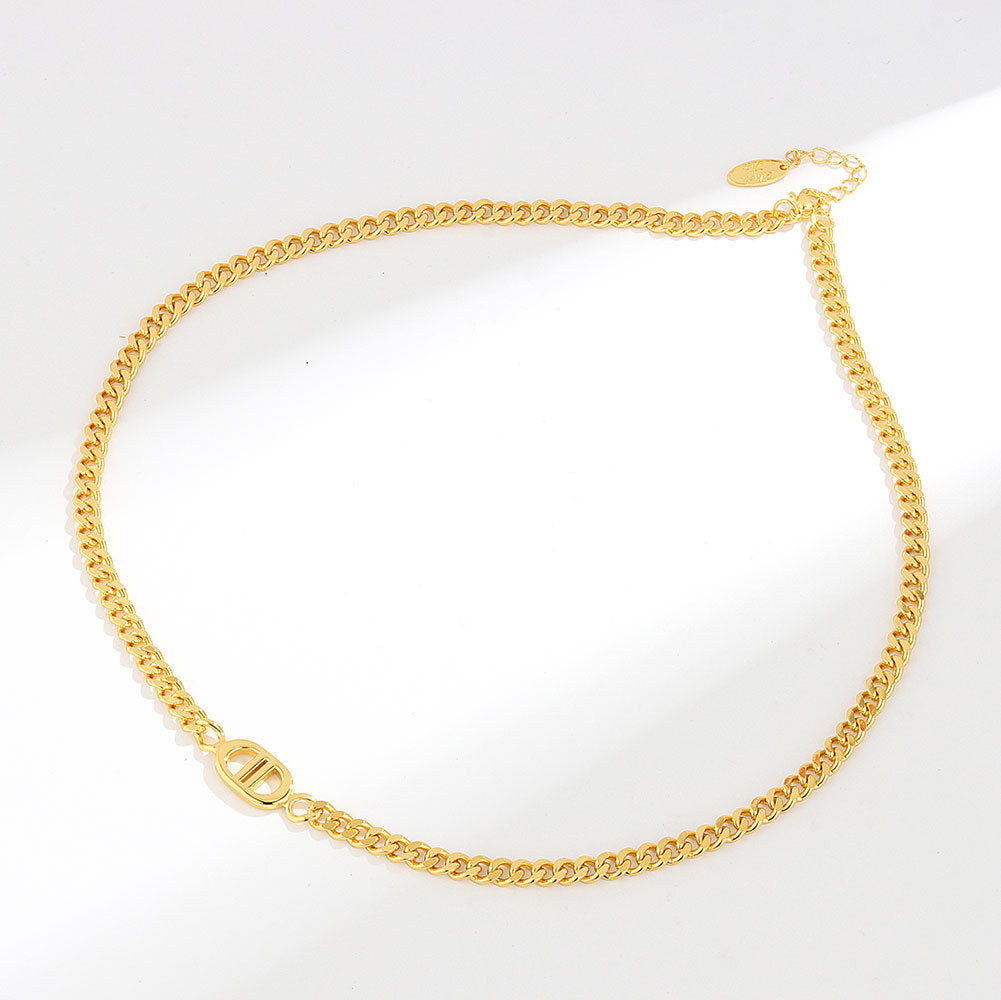 Straps Letter Double Female Hip Hop Pig Necklaces