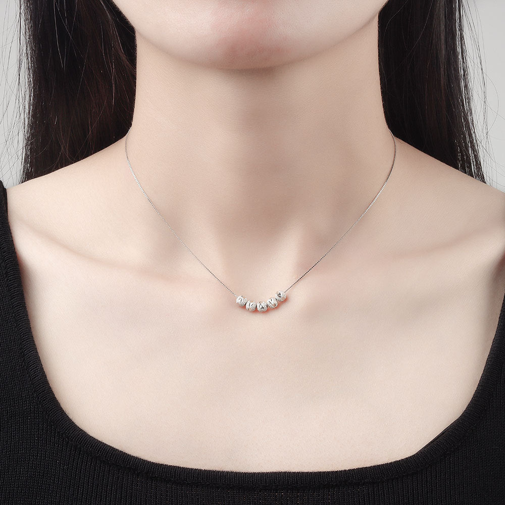 Five Blessings Carven Design Lucky Beads Clavicle Chain Necklaces