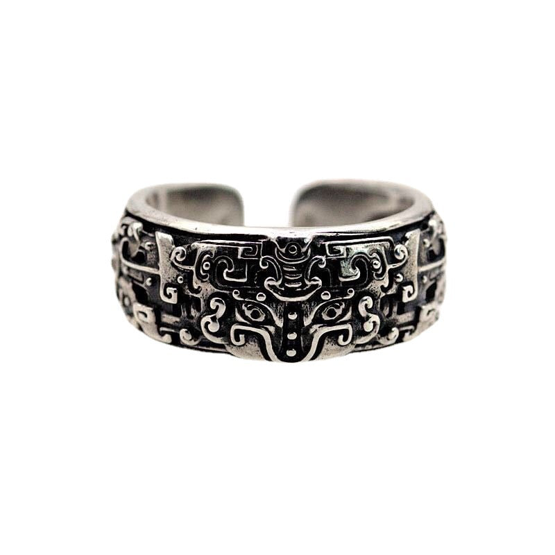Damen & Herren & Beast Gluttonous Retro Opening Markasit Thai Personality Hipster Domineering Rings