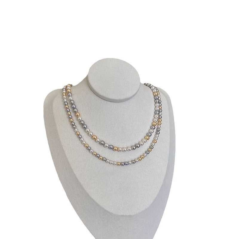 Colliers de perles de haute qualité en perles de couleurs mélangées pour femmes