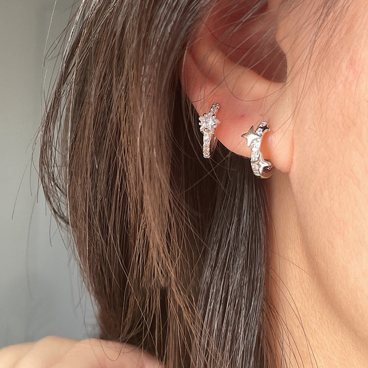 Boucles d'oreilles exquises et petites en Zircon pour femmes