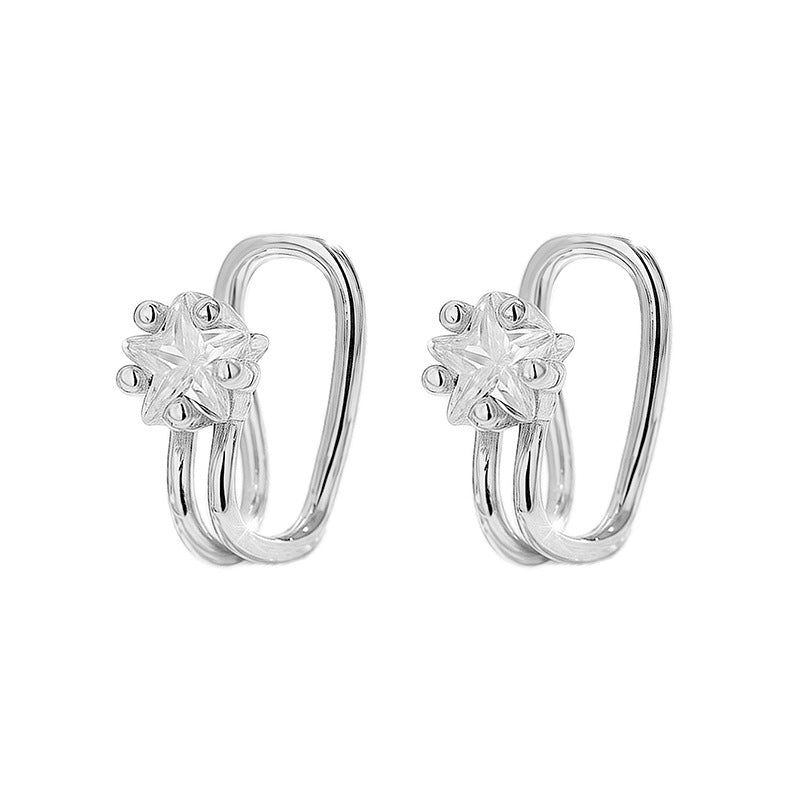 Gu Combination Small Diamond Bones Pseudo Cool Female Super Ear Clip