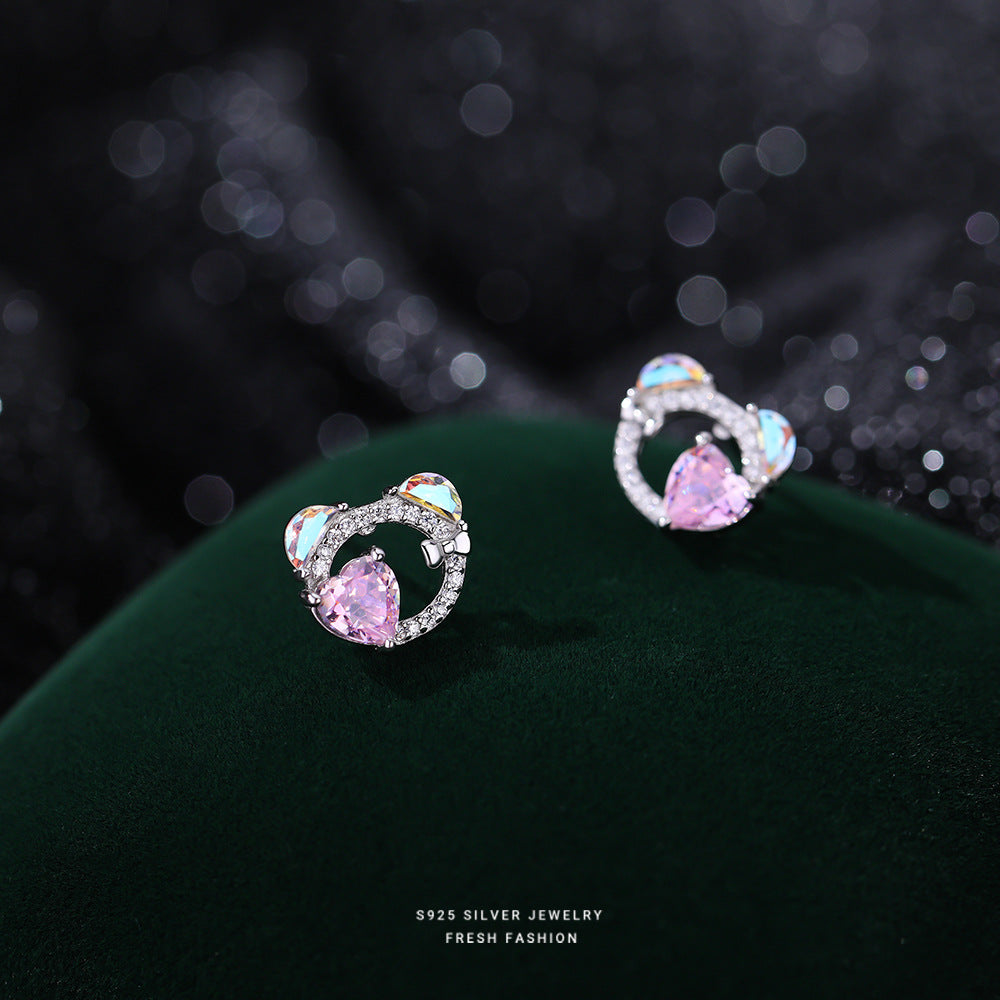Colliers en argent Sterling pour femmes, Design avancé en Zircon coloré
