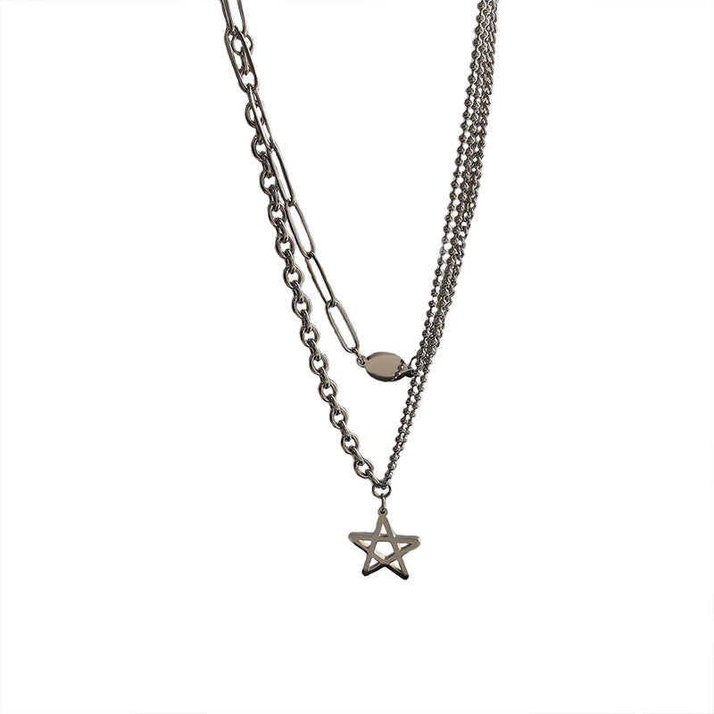 Women's Star Fashion Stitching Hip Hop Hot Clavicle Necklaces