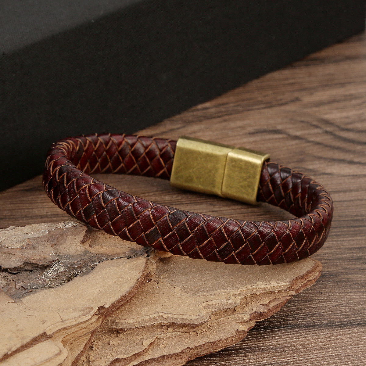 Men's Fashion Jewelry Genuine Leather Handmade Magnetic Bracelets