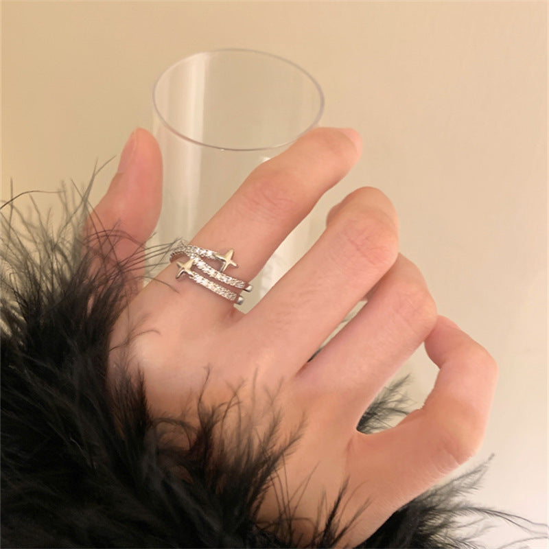 Weibliches Design, modische, personalisierte, verstellbare Ringe mit Öffnung