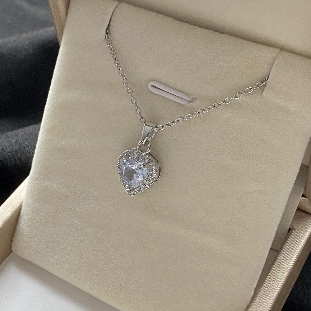 Micro Inlaid Zircon Flower Short Style Versatile Necklaces